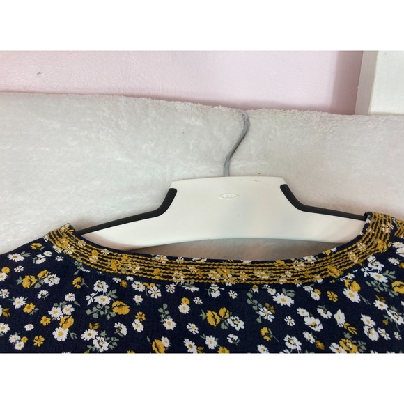 J. Jill Women's Embroidered Floral Print Tunic Dress Long Sleeve Boho Size L - Picture 7 of 11